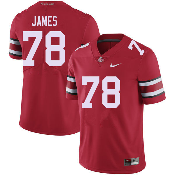 Men #78 Jakob James Ohio State Buckeyes College Football Jerseys Sale-Red